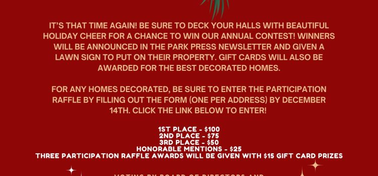 Annual Holiday Lighting Contest!